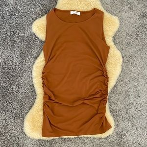 Zenana Ruched tunic tank